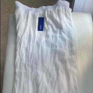 Gauze palazzo pants with wide elastic waistband